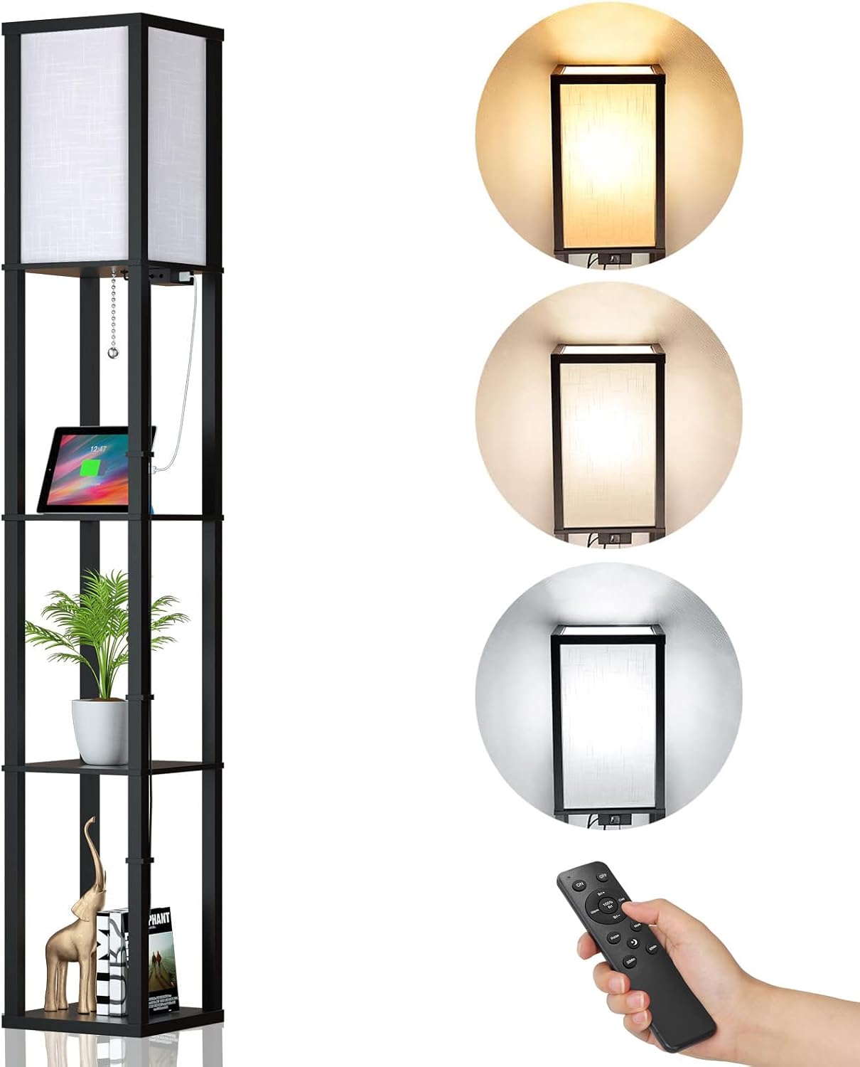 Luxe Vloerlamp met Opbergplanken