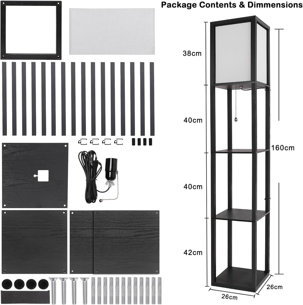 Luxe Vloerlamp met Opbergplanken
