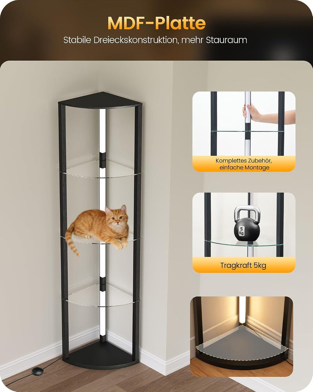 LED Vloerlamp met Plank