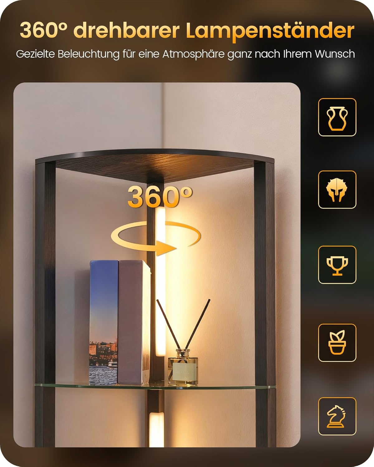 LED Vloerlamp met Plank