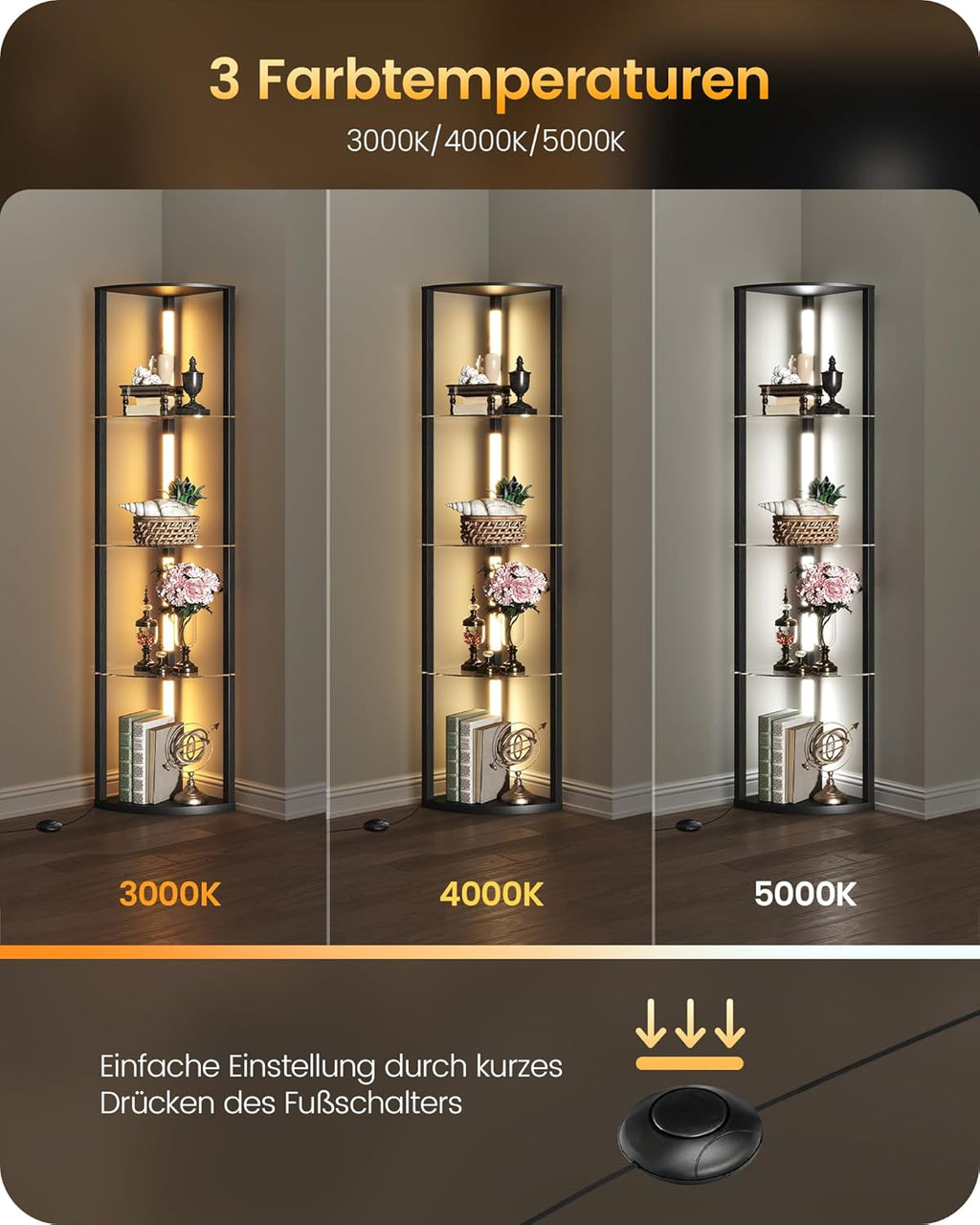 LED Vloerlamp met Plank
