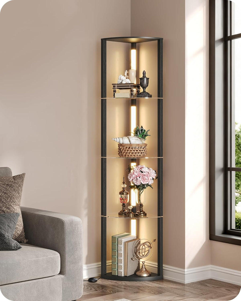 LED Vloerlamp met Plank