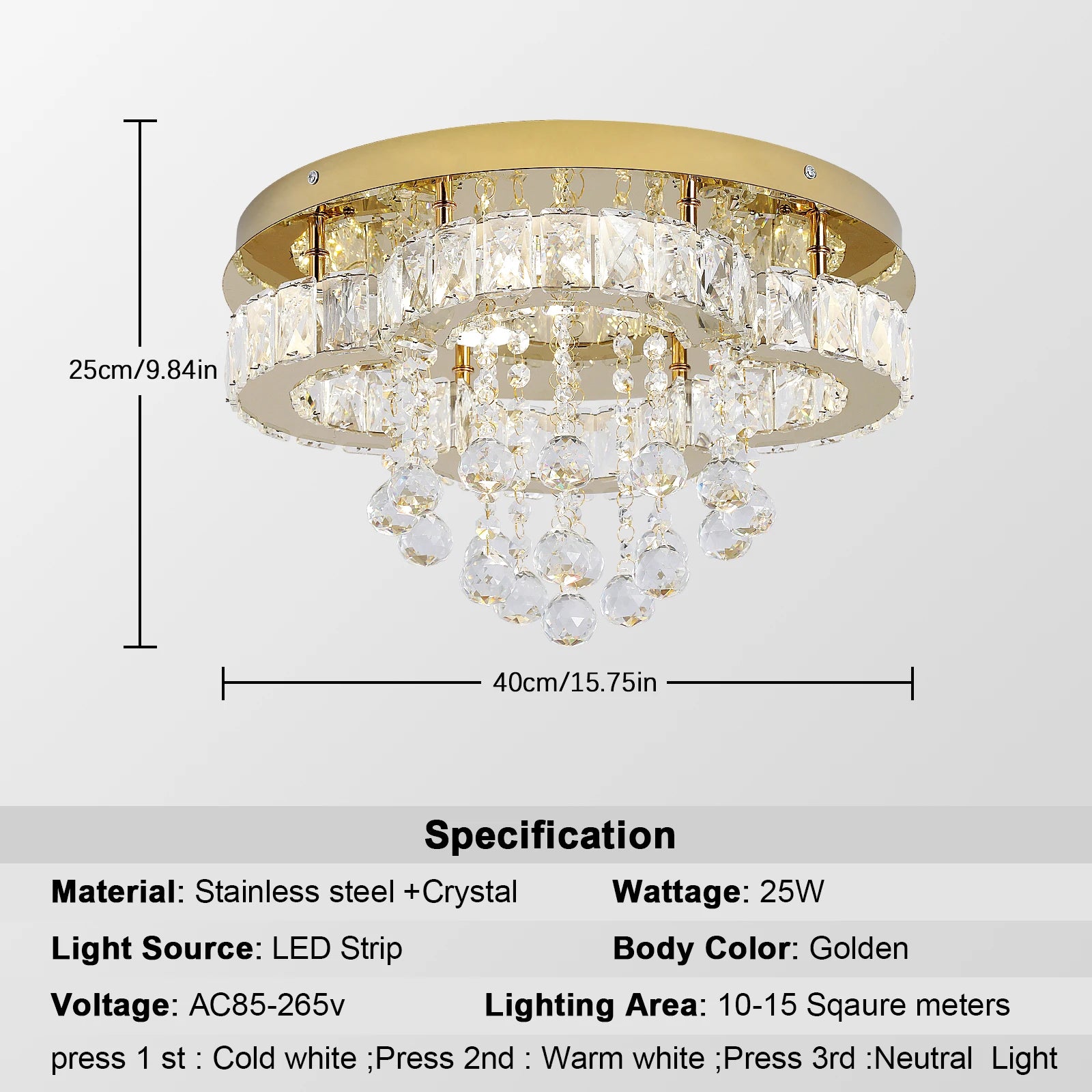 Luxe Kristallen Plafondlamp
